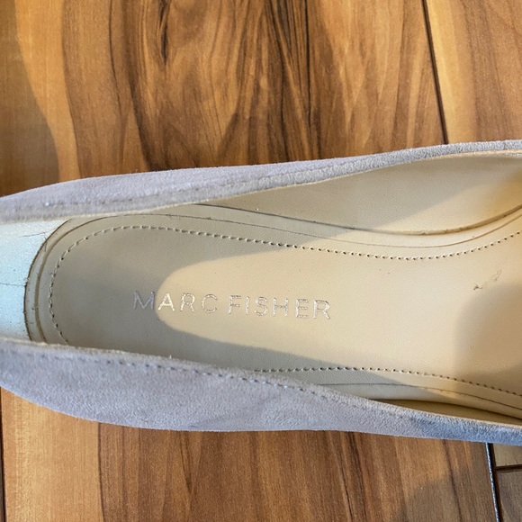 Marc Fisher Silver Suede Pointed Toe Flats - Picture 5 of 5